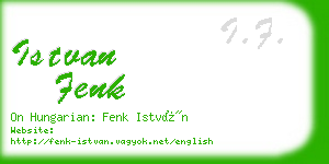 istvan fenk business card